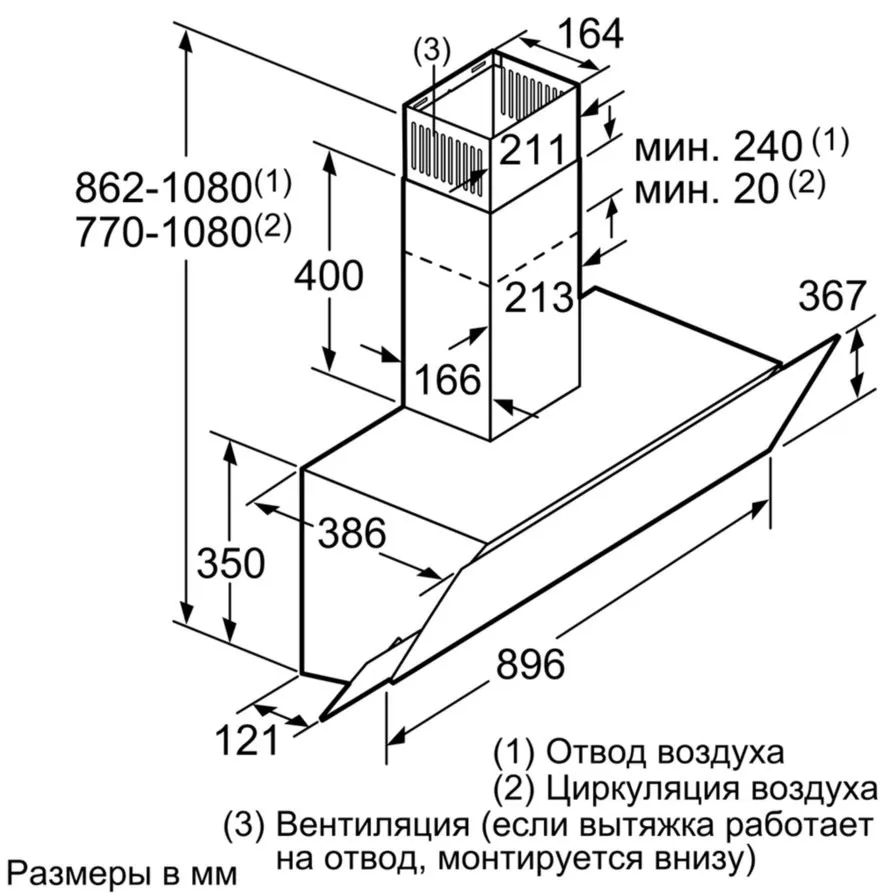 Вытяжка Bosch DWK 095G20 в Москве и Московской области от магазина Ammina